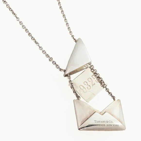 Tiffany & Co. Sweet Nothings Sterling Silver Envelope Pendant Necklace - Picture 3 of 5